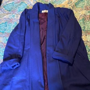 Royal Blue Long Pea Coat 3x